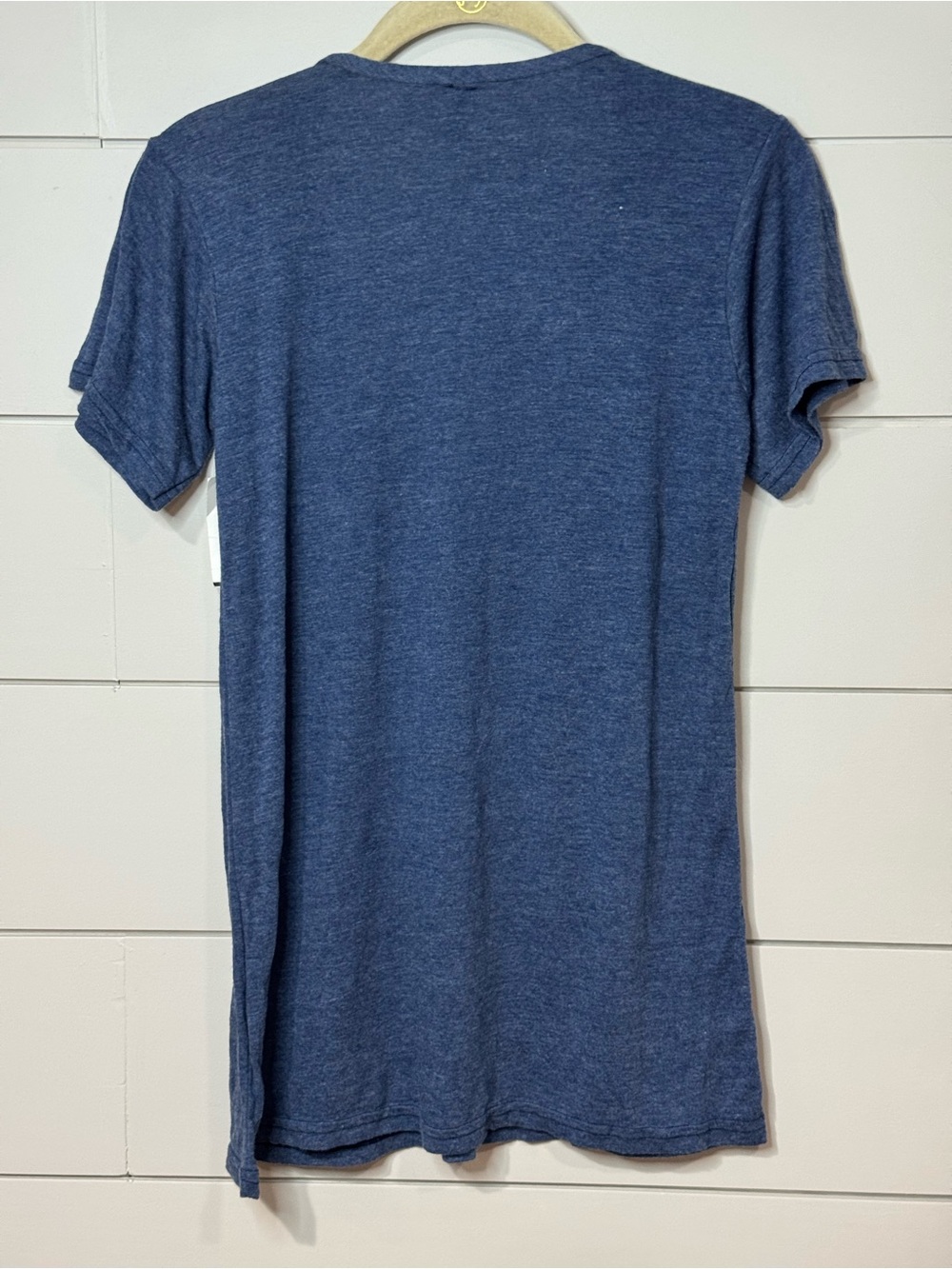NEW Nordstrom Frenchi Deep Scoop Neck Short Sleeve Top - Blue Size XS - Picture 4 of 6
